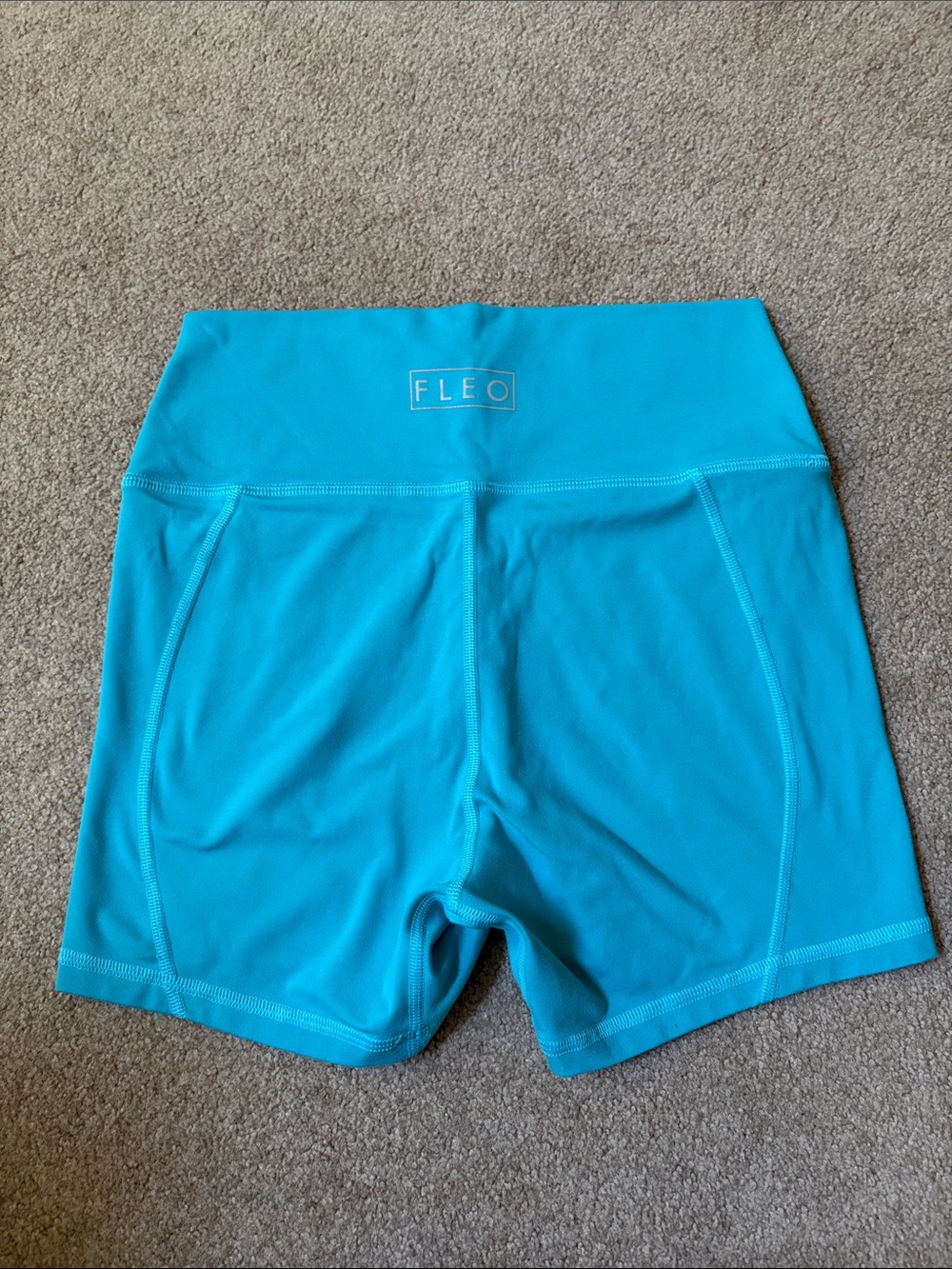 Fleo High-Waist Athletic Shorts in Turquoise
